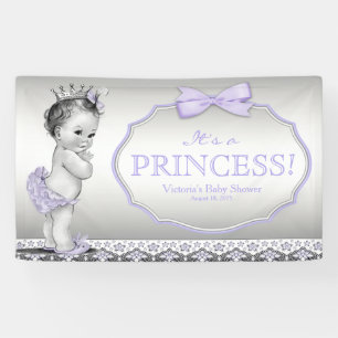 Banderoles Princesse pourpre baby shower