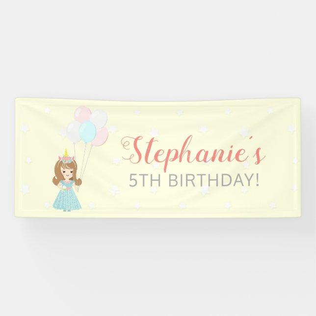 Banderoles Princesse Unicorn (Horizontal)