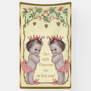 Banderoles Princesse vintage Twins Roses et coeurs