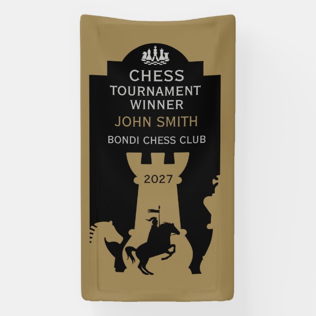 Banderoles Prix des joueurs d'échecs compétitifs (Verticale)