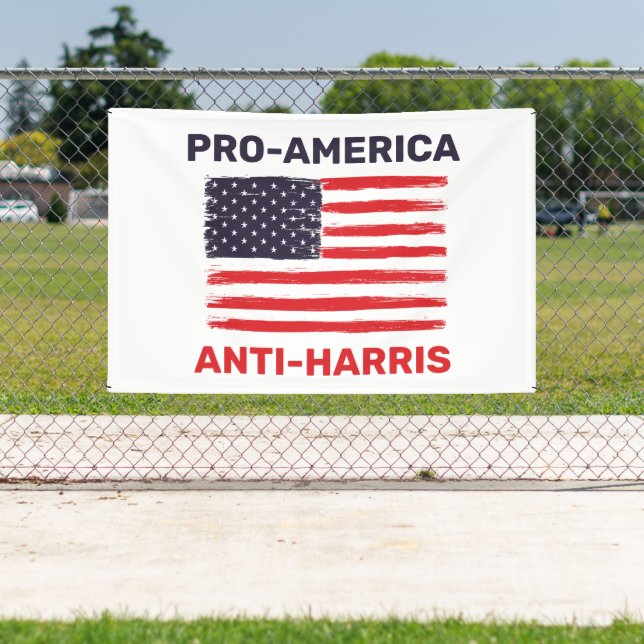 Banderoles Pro America Anti Harris Customisé (Insitu)
