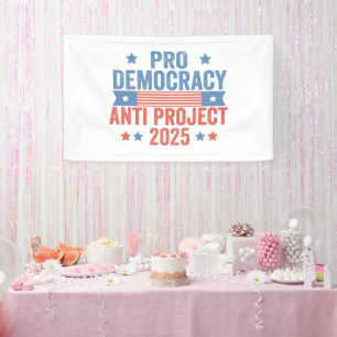 Banderoles Pro Democracy Anti Project 2025 Trump républicain