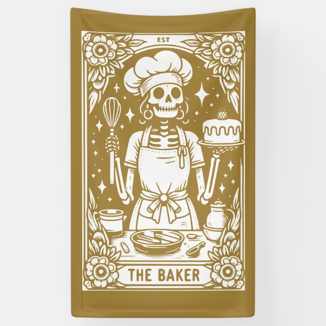 Banderoles Produit Baker Pâtissier Tarot Or (Vertical)