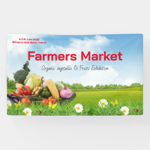 Banderoles produits du marché des agriculteurs aquarelle peti