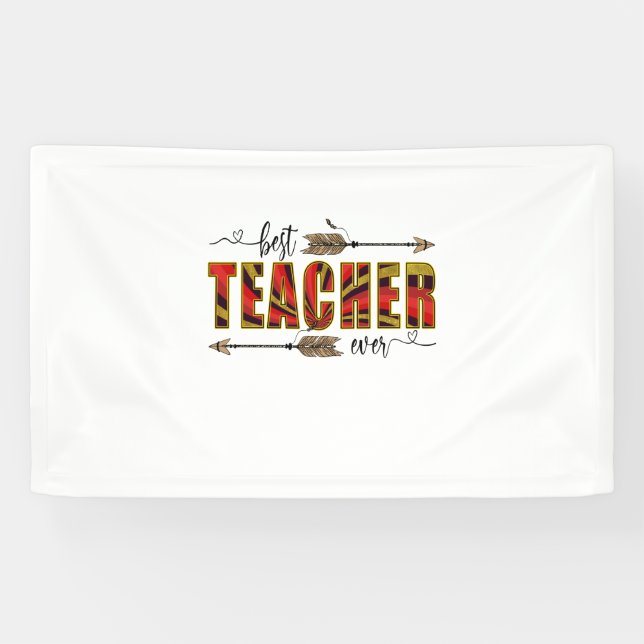 Banderoles Professeur Art Meilleur enseignant Evers (Horizontal)