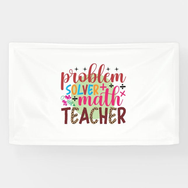 Banderoles Professeur Cadeaux | Enseignant en mathématiques d (Horizontal)