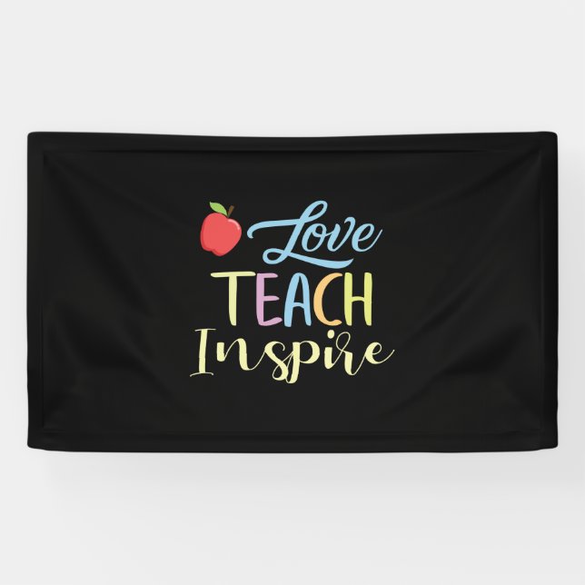 Banderoles Professeur Cadeaux | Love Teach Inspire (Horizontal)