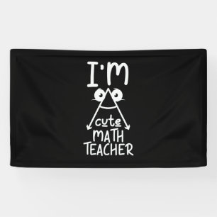 Banderoles Professeur de mathématiques Je suis enseignant de