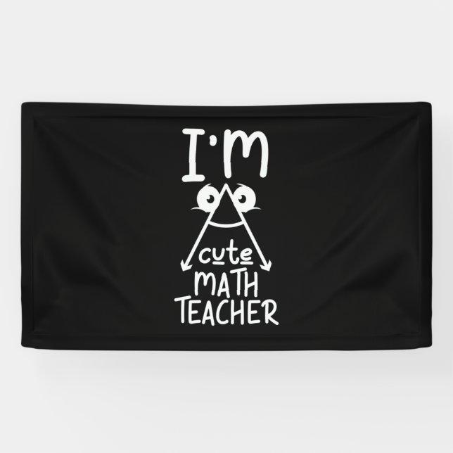 Banderoles Professeur de mathématiques Je suis enseignant de  (Horizontal)