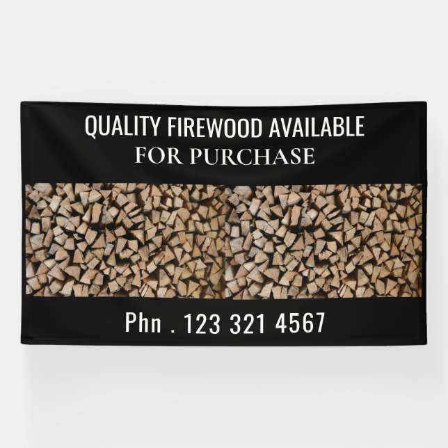 Banderoles Professional Firewood For Sale Business Banner (Horizontal)