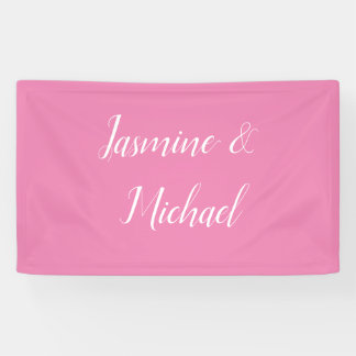 Banderoles Professionnel Moderne Minimaliste Couleur Rose