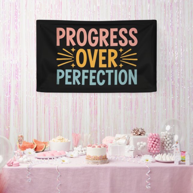 Banderoles Progrès de l'enseignant plutôt que la perfection,  (Fête)