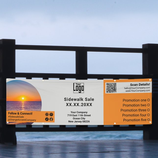 Banderoles Promo d'été ・ Horizontal extérieur (Summer Promo · Horizontal Outdoor Banner)