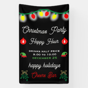 Banderoles Promotion de Happy Hour pour la fête de Noël