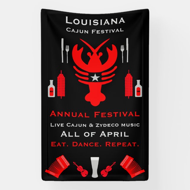Banderoles Promotion du Festival Cajun (Verticale)