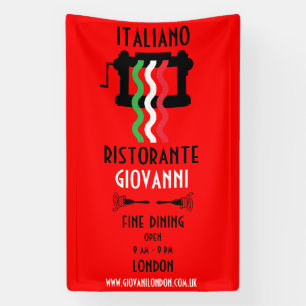 Banderoles Promotion pour restaurant italien