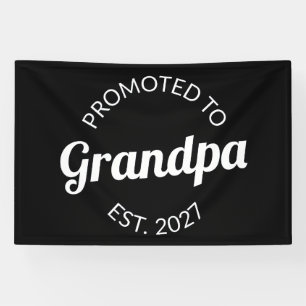 Banderoles Promu Grand-papa dès 2027 Nouveau Papa Je suis