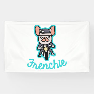 Banderoles Propriétaire de la moto Frenchie Biker Chien Frenc