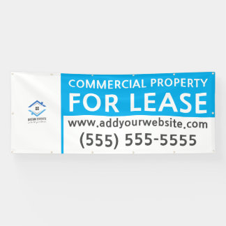 Banderoles Propriété Commerciale Personnalisée ou Bail Bleu C