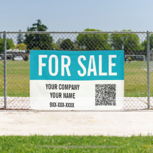 Banderoles Propriété personnalisée à vendre Code QR Immobilie