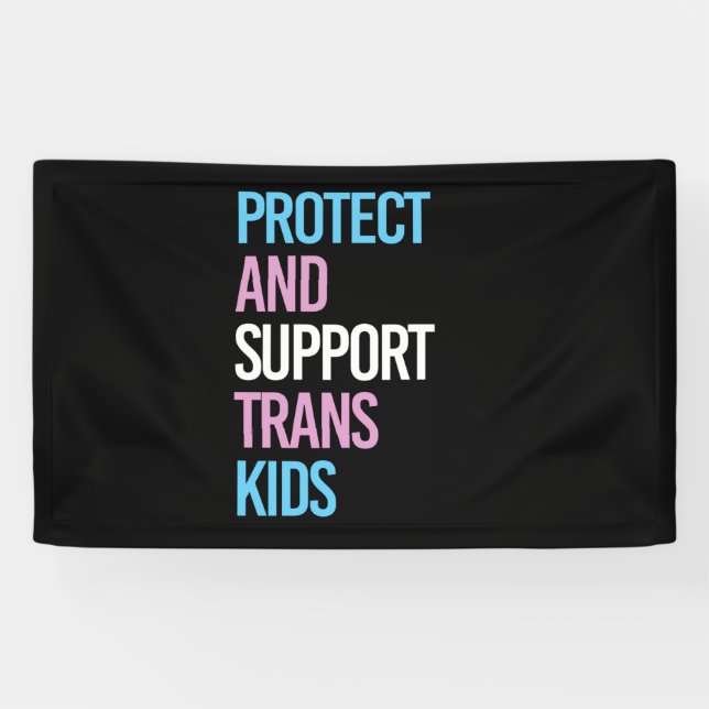 Banderoles Protéger et soutenir les enfants trans (Horizontal)