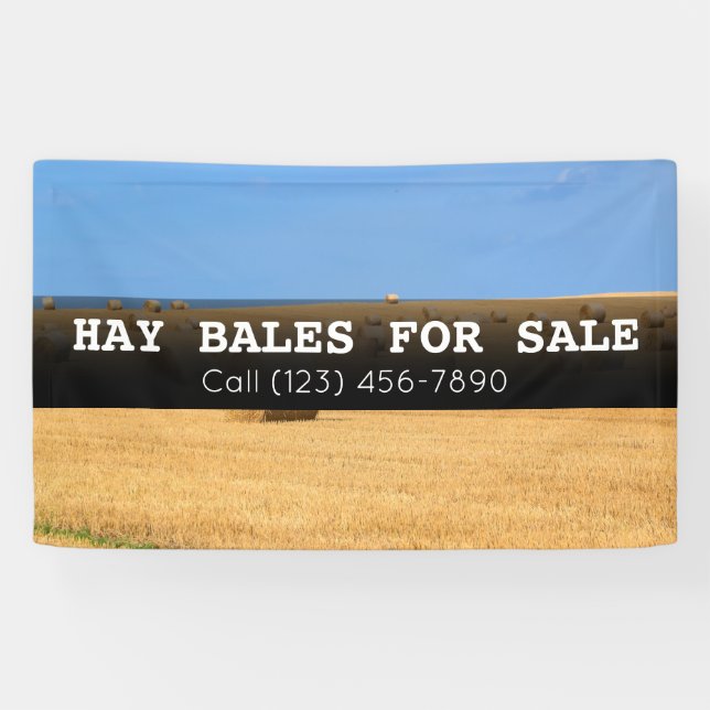 Banderoles Publicité Hay Bales À Vendre Farm Business Banner (Horizontal)