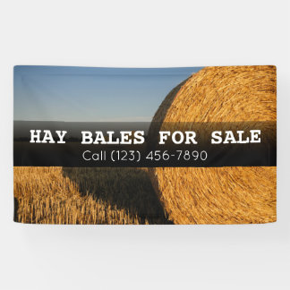 Banderoles Publicité Hay Bales À Vendre Farm Business Banner