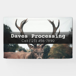 Banderoles Publicité Jeu Deer Animal Processing Business