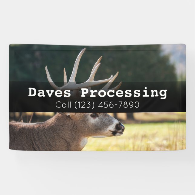 Banderoles Publicité Jeu Deer Animal Processing Interdiction  (Horizontal)