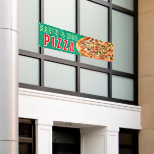 Banderoles Publicité pour Fresh & Hot Pizza Cheesy Pepperoni 