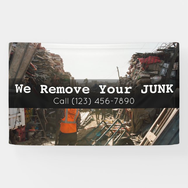 Banderoles Publicité Retrait de la junk Business (Horizontal)
