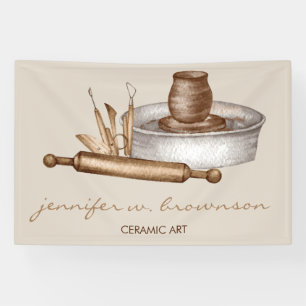 Banderoles Publicités de décoration en céramique poterie