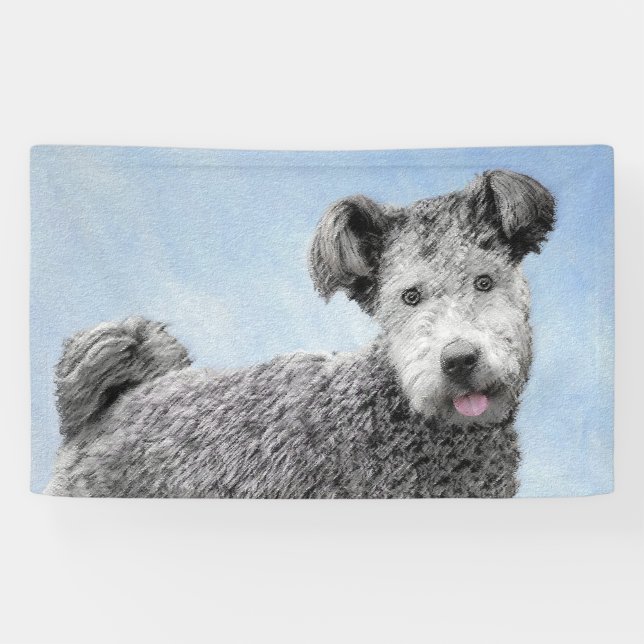 Banderoles Pumi Peinture - Cute Original Chien Art (Horizontal)
