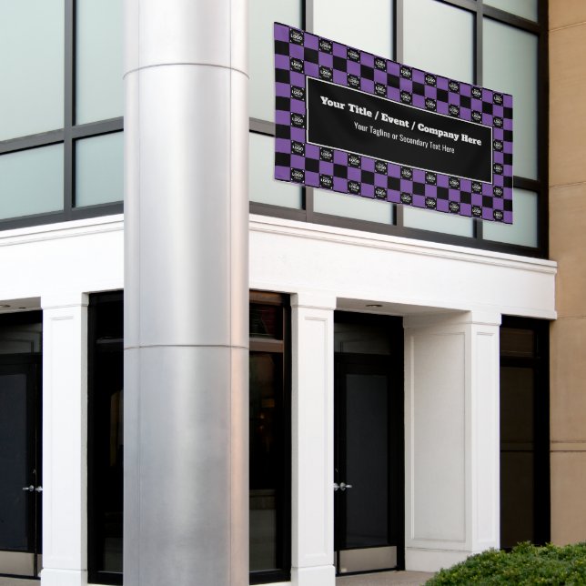 Banderoles Purple Black Check - Corporate Event / Trade Show (Bâtiment extérieur)