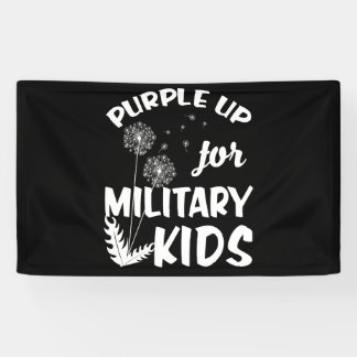 Banderoles Purple Up for Military Kids Dandelion Mois