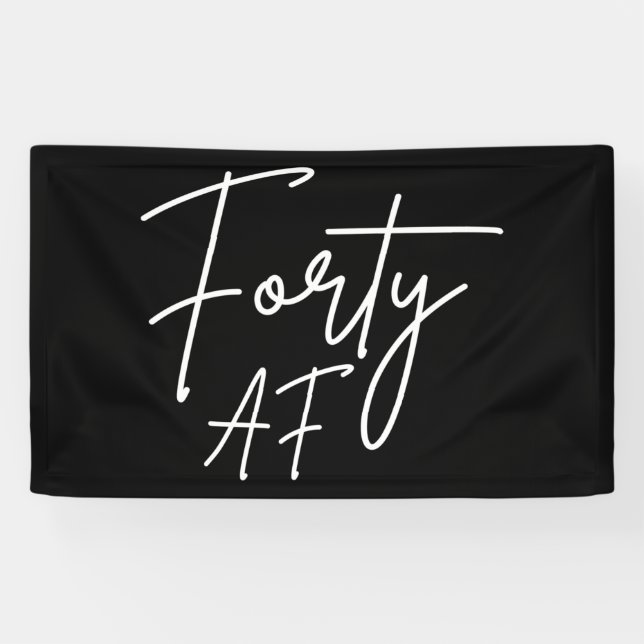 Banderoles Quarante ans grave - Cadeau d'anniversaire (Horizontal)