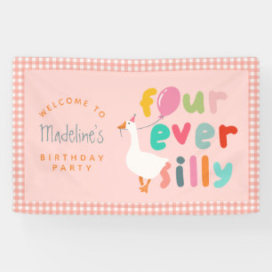 Banderoles Quatre ans pour toujours Silly Goose Bienvenue aux