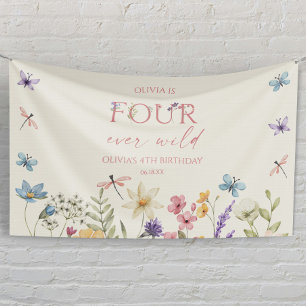 Banderoles Quatre Ever Wild Wildflower 4ème Anniversaire