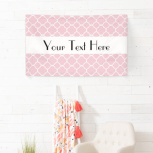 Banderoles Quatrefoil rose, Latticework, Trellis marocain