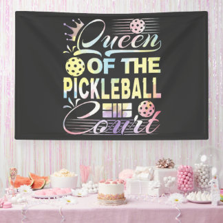 Banderoles Queen of the Pickelball Court - Colorful