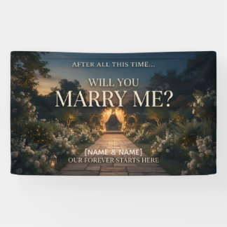 Banderoles Question Worth Forever Romantic Marriage Proposal