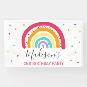 Banderoles Rainbow Bright Birday Party
