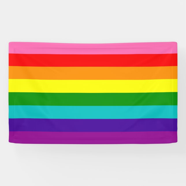Banderoles Rainbow LGBT gay flag Banner (Horizontal)