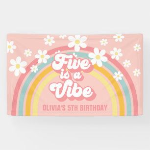 Banderoles Rainbow Retro Five est un Vibe Super 5e anniversai