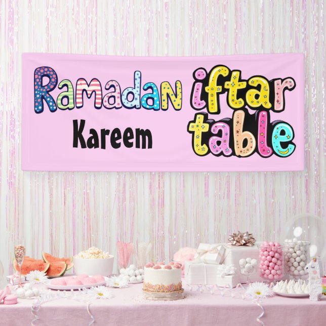 Banderoles Ramadan Kareem - Table Iftar (Fête)