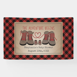 Banderoles Randonnées Boots Adventure Buffalo Plaid Baby show