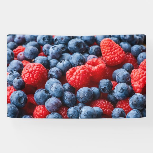Banderoles Raspberries et Blueberries (Horizontal)