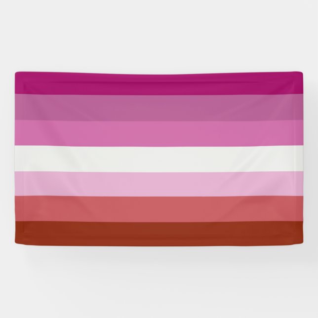 Banderoles Rayures du drapeau de fierté lesbienne (Horizontal)