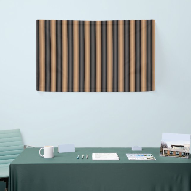 Banderoles Rayures Marron Toastées de Style Moderne avec Prof (Salon professionnel)