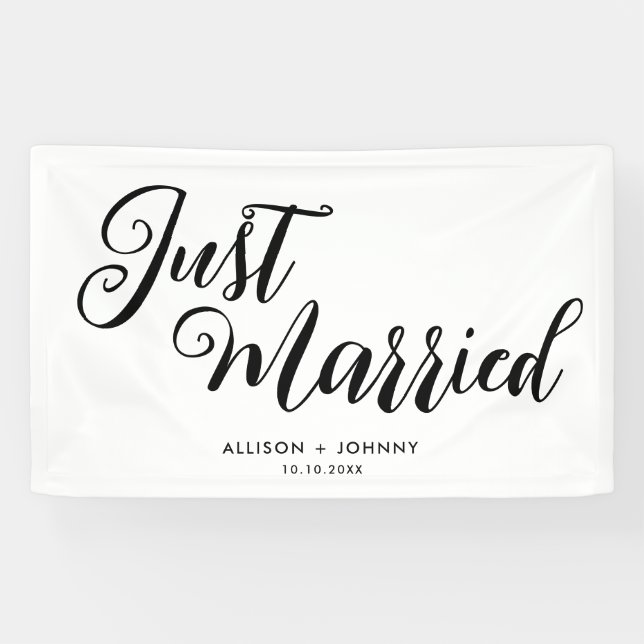 Banderoles Réception Mariée Moderne Simple (Horizontal)